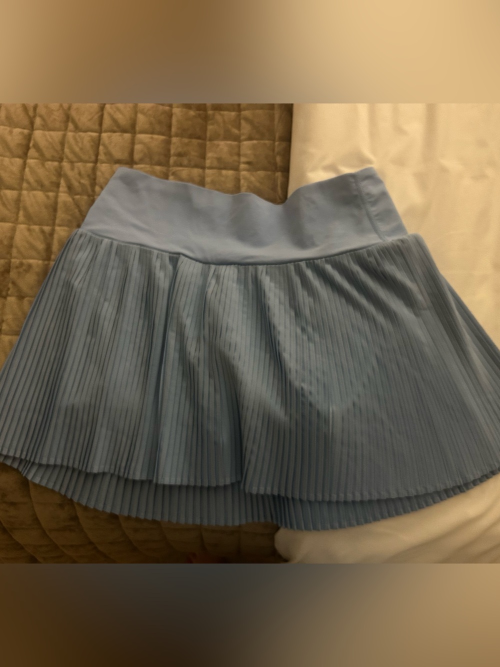 JoyLab Light Blue Pleated Skater Mini Skirt